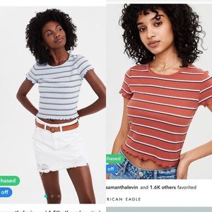 2 cute American eagle tops